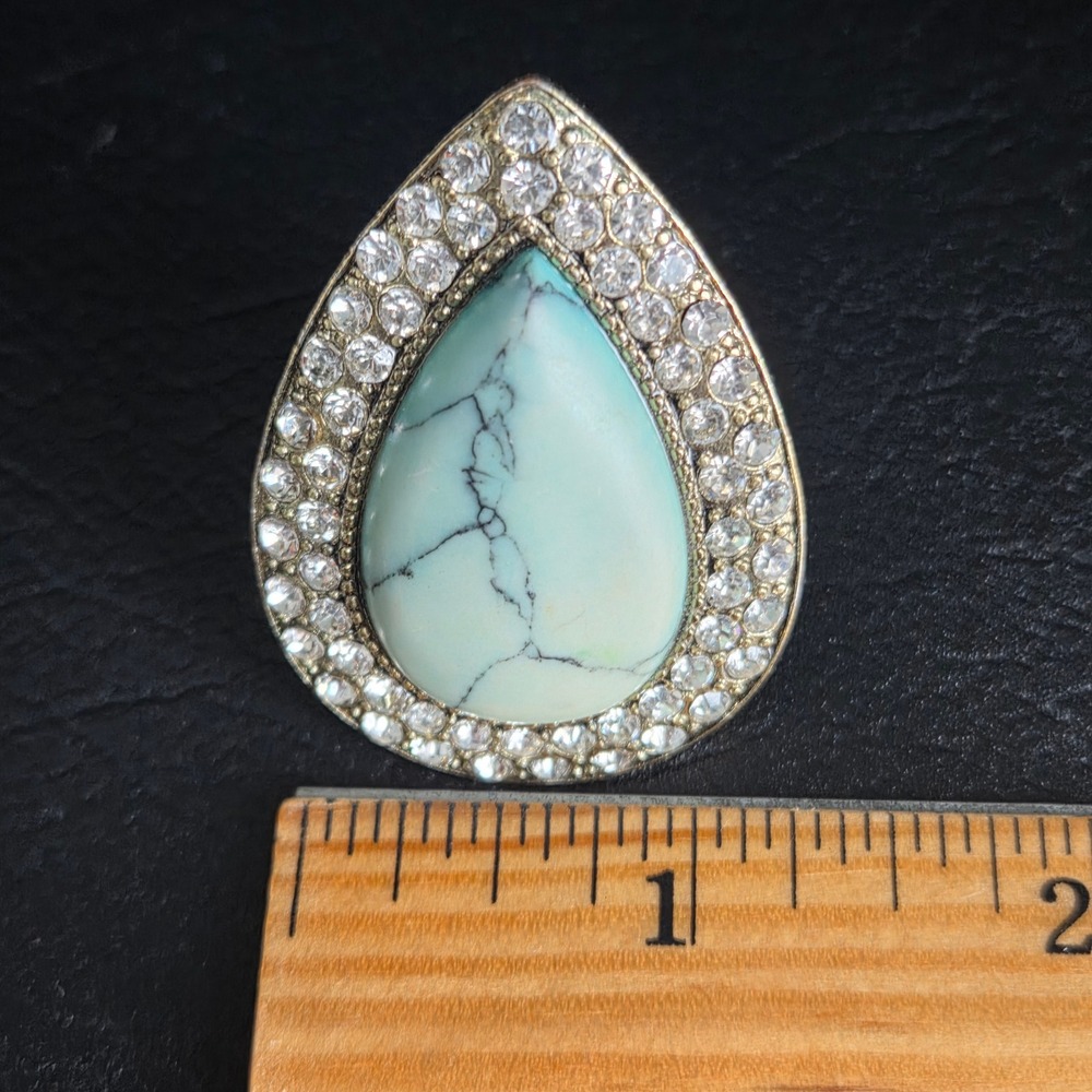 Samantha Wills Bohemian Bardot Turquoise Teardrop Ring Bangle Set Silver Pave - Picture 6 of 15
